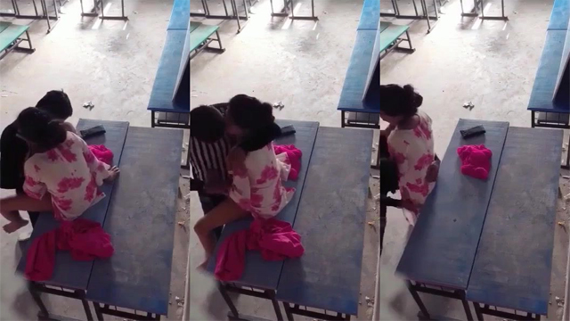 Young Desi Teacher Fucked – Mms on School Bench Video